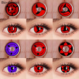 Popxstar 1 Pair Sharingan Contact Lenses for Eyes Cosplay Lenses Anime Lense Uchiha Sasuke Kakashi Lenses Anime Accessories