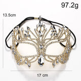 Shiny Rhinestone Crystal Mask Handmade Design Exaggerated Rhinestone Mask Jewelry Crystal Cover Halloween Mask Holiday Party