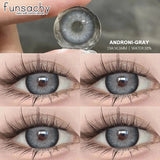 1 Pair Gray Color Contact Lenses Beautiful Pupils for Eyes Korea Fashion Brown Lenses Natural Softlens 0.00 Degree Lens