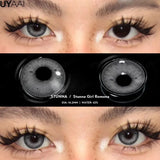 Popxstar Colored Contacts Lenses Natual Pupils for Eyes Natural Look Eye Contacts Grey Fashion Lenses Beauty Green Eye Color Lens