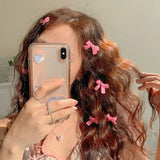 Popxstar 5pcs New Ribbon Bow Hair Clips For Girls Korean Style Cute Bowknot Mini Side Clip Hairpin Barrette Headwear New Hair Accessories
