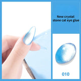 Popxstar Laser Rainbow Cat Eye Gel Magnetic Nails Polish Reflective Sparkling Glitter Gel Can Be Use on Any Color Nail Accesorios