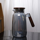 Popxstar  1.8L Pumpkin Glass Water Bottle Household Cold Kettle Kitchen Lemon Beverage Juice Drink  High Temperature Resistance Tea Pot