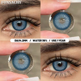 Popxstar  1 Pair Colorful Contact Lenses Natural Eye Makeup Contacts Lens for Eyes Korean Soft Lens Cosmetic Pupils Color Eye Len