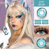 2pcs Cosplay Anime Eyes Lenses for Eyes Makeup  Halloween Beauty Contact Lenses Eye Cosmetic Blue Color Lens Eyes