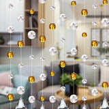 Popxstar Crystal Glass Bead Curtain European Living Room Bedroom Crystal Bead Curtain Wedding Festival Party Crystal Beads Decor Curtain