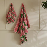 Popxstar New Years Plaid Flower Cotton Towel Soft Kindly-skin Face Towel Absorbent Bathroom Face Household Adult Kids Towels Drop shippg