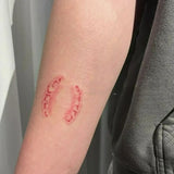 Halloween Red Fake Bite Mark Temporary Tattoos Cosplay Cover The Scar Waterproof Fake Tattoo Sticker for Woman Man