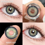 Popxstar  1 Pair Colored Contact Lenses for Eyes Natural Brown Gray Eye Contacts Yearly Cosmetics Pupils Blue Lens Green Contacts