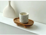 Popxstar Retro Japanese Solid Wood Tray Earring Jewelry Plate Perfume Shelf Cosmetics Storage Entrance Key Storage Tray Home Decorations