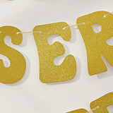 Popxstar  1pc Older Wiser Hotter magic silver onion powder flag disco birthday party decorative banner