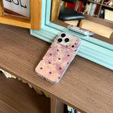 Popxstar  Romantic Purple Full Screen Love Heart Glossy Render Water Ripple Shock Proof Phone Cover Case for iPhone 17 16 15 14 Pro Max