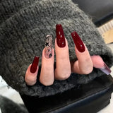 Popxstar 24pcs Gradient Fake Nails French Ballerina Nail Waterproof Faux Medium Coffin false nails Fingernails Press on Nails Tips