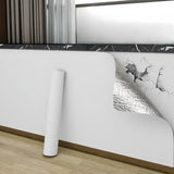 Popxstar  10m 1 roll DIY 3D linen texture self-adhesive wallpaper,PVC wallpaper tile wall paste, used in living room, dining room,bathroom