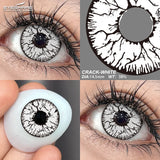 Popxstar Cosplay Color Contact Lenses for Eyes 1Pair Halloween Lenses Blue Eye Contacts Black Lenses Yearly Anime White Eye Lens