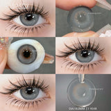 Popxstar  Korean Lenses Color Contact Lenses for Eyes 1pair Natural Colorcon Eye Lens Blue Green Eye Lens Beautiful Pupil Yearly