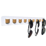 Popxstar Wooden Wall Mounted Sunglasses Storage Rack Eyeglass Organizer Holder Self-adhesive Glasses Hanger  Sunglass Hook Storage Gifts