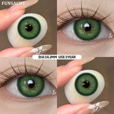 1 Pair Color Brown Contact Lenses for Eyes Yearly Natural Looking Cosmetic Eyes Lenses Cosmetic Beauty Women Lenses
