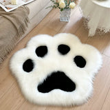 Cute Cat Paw Shape Plush Carpet Living Room Bedroom Home Sofa Foot Mats Shaggy Fluffy Rug Bedside Carpet
