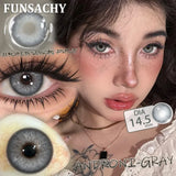 1 Pair NEW Colored Pupils Makeup Green Contact Lenses Beauty Women Colored Pupils Cosmetic Brown Natural Lenses Yearly