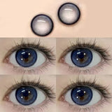 Popxstar 2pcs/Pair Graduation Color Contact Lenses Myopia Green Purple brown Yearly Colored Lens Natural Dioptric Eye with shimmer