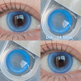 Popxstar  2pcs/pair New Cosplay Contact Lenses for Eyes Makeup Pupils Cosmetics Blue Eye Color Lenses for Myopia Lens 14.2/14.5mm