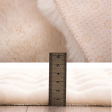 Popxstar Oval Plush Carpet Soft Imitation Rabbit Fur Mat For Children's Bedside Rug Warm Winter Sofa Chair Cushion Living Room Home Decor