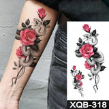 Popxstar  Wholesale Waterproof Temporary Tattoo Sticker Flash Tattoos Lip Print Butterfly Flowers Body Art Arm Fake Sleeve Tatoo