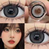 Popxstar Color Contact Lenses for Eyes Gray Colored Lenses 15mm Black Lenses Green Pupils Discounts Colorful Purple Lens