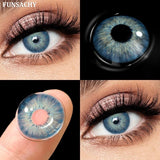 Popxstar  1 Pair Gray Color Contact Lenses for Eyes Natural Brown Blue Lenses Green Eye Contacts Beauty Cosmetic Pupils Yearly