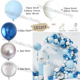 Popxstar Blue Birthday Balloons Arch Kit Birthday Decorations Gold Confetti Navy Blue Baloon Boy Girl Baby Shower Wedding Baptism Decors