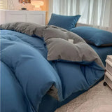Solid Color Brushed Four Piece Set Home Textile Bedding Three Piece Set Autumn Short Plush Bed Sheets, Duvet Covers, Pillowcases