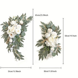 Popxstar  2pcs Wedding Decorative Artificial Flowers, Wedding Arch Flowers, Wedding Welcome Signs and Background Decorative Fake Flowers