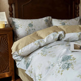 Popxstar  100% Cotton Bedding Set Ins Korean Floral 3D Printed Duvet Cover Bed Linen Flat Sheets Set 2 Pillowcases Twin Double Queen Size