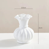Pumpkin shaped ceramic vase hydroponics dried flowers flower arrangement desktop ornament home living room study decoration