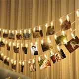 Popxstar 3m 20 LED Photo Clip Fairy String lights Card Holder Garland lamp for Christmas Wedding Party Fairy Lights christmas decorations