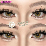 Popxstar  1Pair Fashion Big Lenses Colored Contact Lenses for Eyes Beauty Blue Eyes Lenses Natural Green Brown Grey Lens