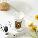 Popxstar  Ceramic Essential Oil Burners Waxes Melt Burners Warmer Tealight Candle Holders Ornament Home Tabletop Decoration Yoga Spa Gifts