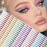 Popxstar 900 pcs Eyes DIY rainbow color patch art accessories music festival stage performance face jewels makeup accessories