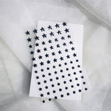 Popxstar 2 Pcs/set Music Party Festival Black Stars DIY Eyes Face Jewels Makeup 3D Art Makeup Nail Fittings Accessories Body Art Stickers