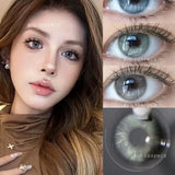 Popxstar Natural Eye Color Contact Lenses with Prescription Blue Green Lens Grey Eyes Beauty Pupils Makeup Contacts