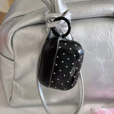 Popxstar  Korea Cute Black Polka Dots Soft Cover Case For Apple AirPdos 1 2 3 4 Pro 2 Earphone Protection Cases Cartoon Lovely Cat Pendant