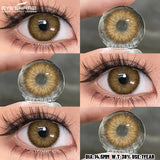 1 Pair Natural Colored Contact Lenses Gray Colorful Lenses Green Contact Yearly Blue Beautiful Pupils Brown Eyes Lenses