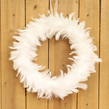 Popxstar White Wreath Christmas Decoration Hanging Ornaments for Door Wall