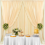 Popxstar 2PCS Sage green Backdrop Curtain for Party Wedding Wrinkle Free Photo Curtains Backdrop Drapes Fabric Decoration for Baby Shower