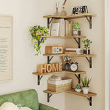 Popxstar Bedroom Kitchen Wooden Board Storage Racks Shelves for Shelves Room Decor Floating Showcase Large Floating Shelf Home Garden