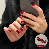 1-8pcs TC Yellow Nails Lucky Red Cat Eye Gel Nail Polish New Blinking Wine Red Cherry Glass Bead Nail Art Nail Supplies