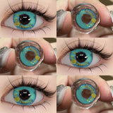Popxstar  Contact Lenses Cosmetic Green Contact Lenses Makeup Colored Pupils Cosplay Lenses Cosmetics Beauty Woman Colored Lenses