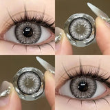 2Pieces Color Contact Lenses Bueatiful Pupil Cosmetic Circle Lens Yearly Cosplay Colour Contacts