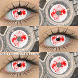 Popxstar  Halloween cosplay color contact lenses for eyes black/red/white Anime Accessories colorful fashion lenses